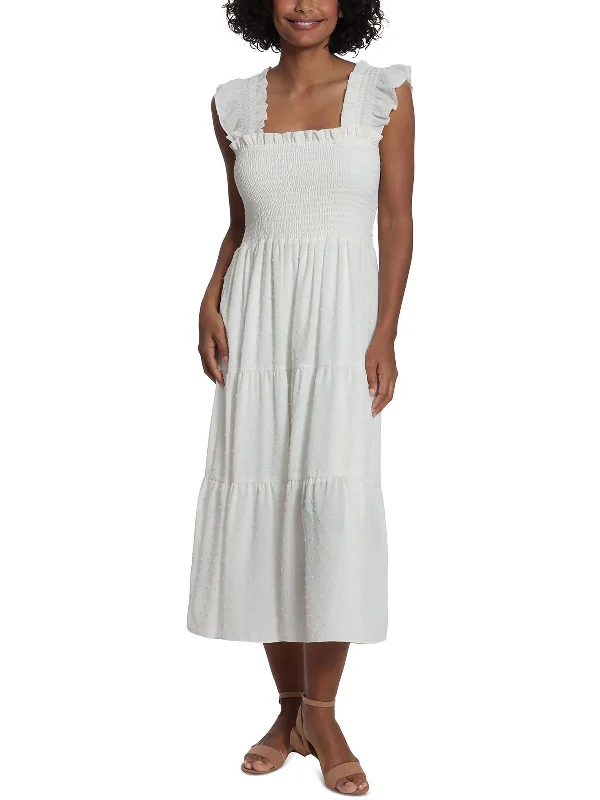 sleek midi dressPetites Womens Smocked Midi Sundress