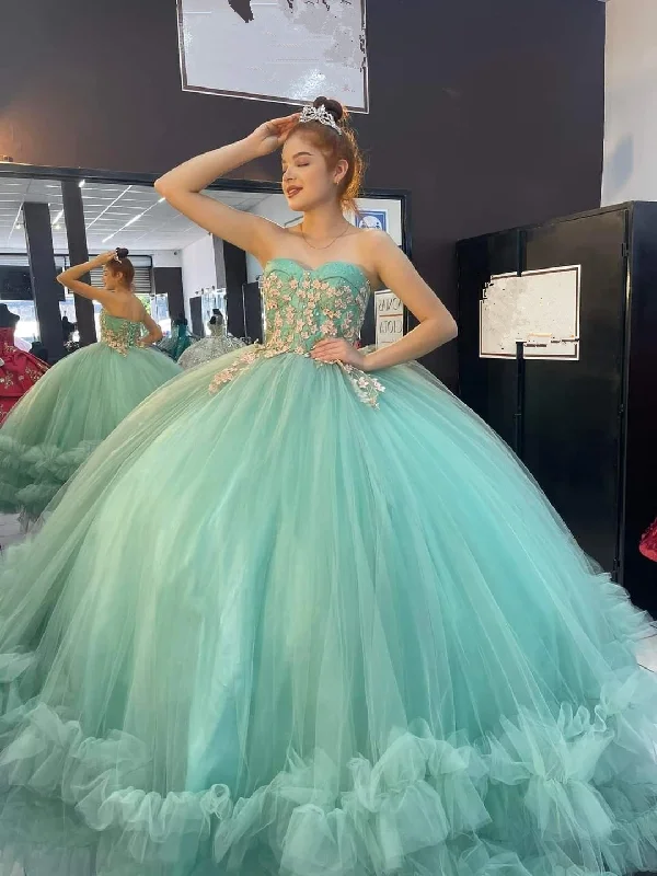 fitted bodycon dressStrapless Tulle Ball Gown,Sweet 16 Dress,Princess Dress ,Y2459