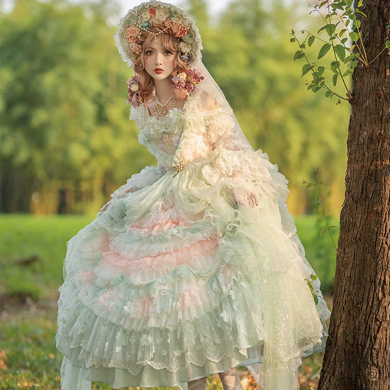 minimalistic dressCat Fairy~The Floating Fireflies and Dreams~Gorgeous Wedding Lolita Tea Party Dress