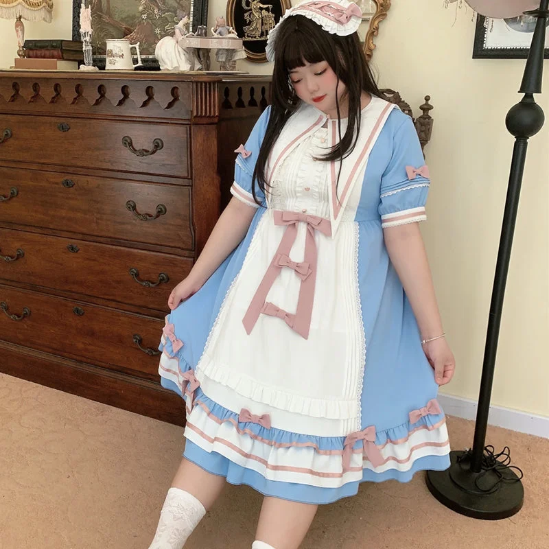 puff sleeve dressNiu Niu~Candy Sweethearts~Plus Size Lolita OP Short-Sleeve Princess Dress