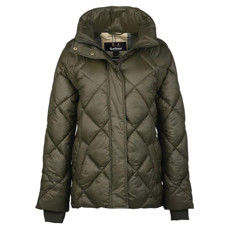 oversized puffer coatBarbour Hoxa Ladies Quilted Jacket - Sage/Ancient