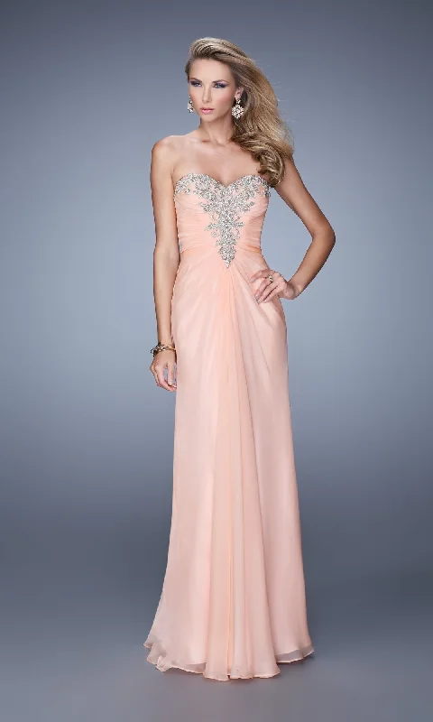 lace dressLong Formal La Femme Dress 21214