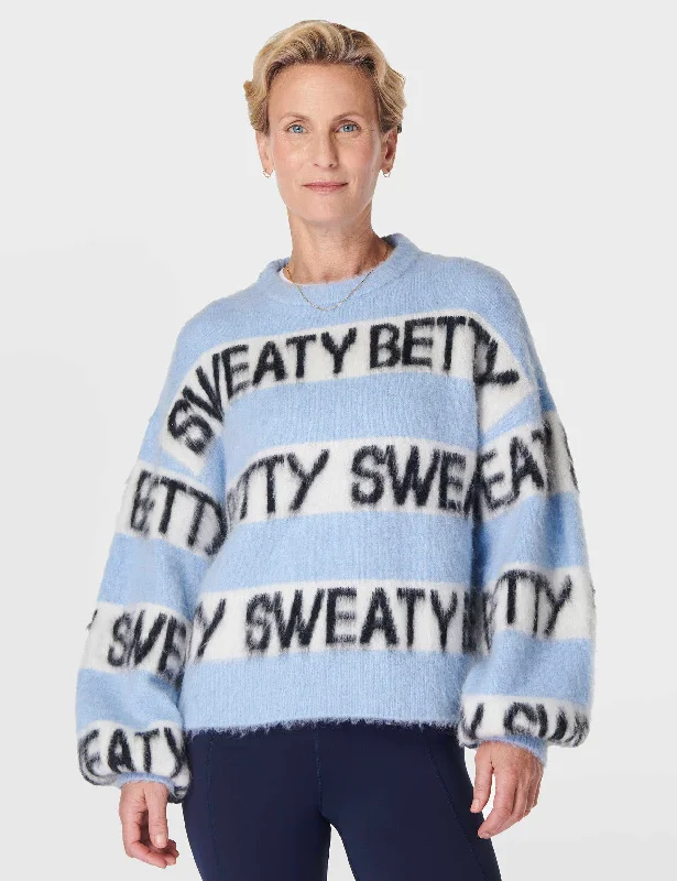 workout-ready hoodieSweaty Betty Knit Jumper - Breeze Blue