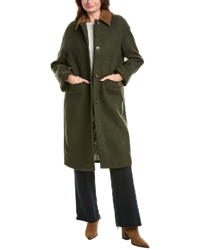 trendy jacketBarbour Loretta Wool-Blend Coat