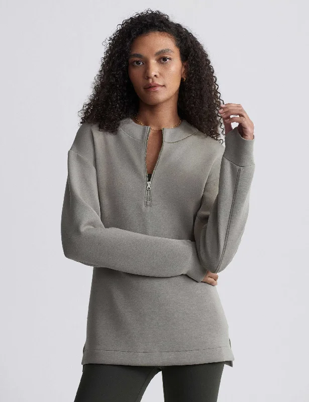 warm workout hoodieCleo Half-Zip Midlayer - Gravity Sage