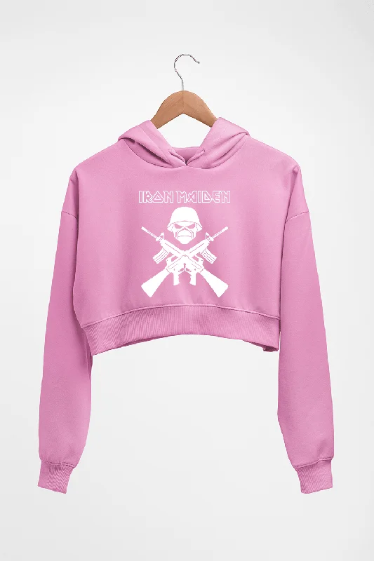 sleek zip-up hoodieIron Maiden Crop HOODIE FOR WOMEN