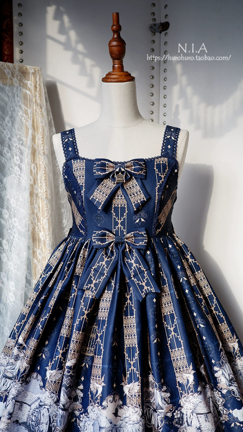 high-waisted dressNia Lolita~Elegant Lolita Dress High Waist JSK