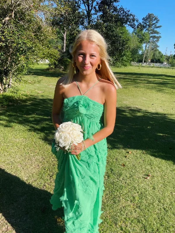 mini dressChic Green Long Prom Dress,Wedding Guest Dress,Y2513