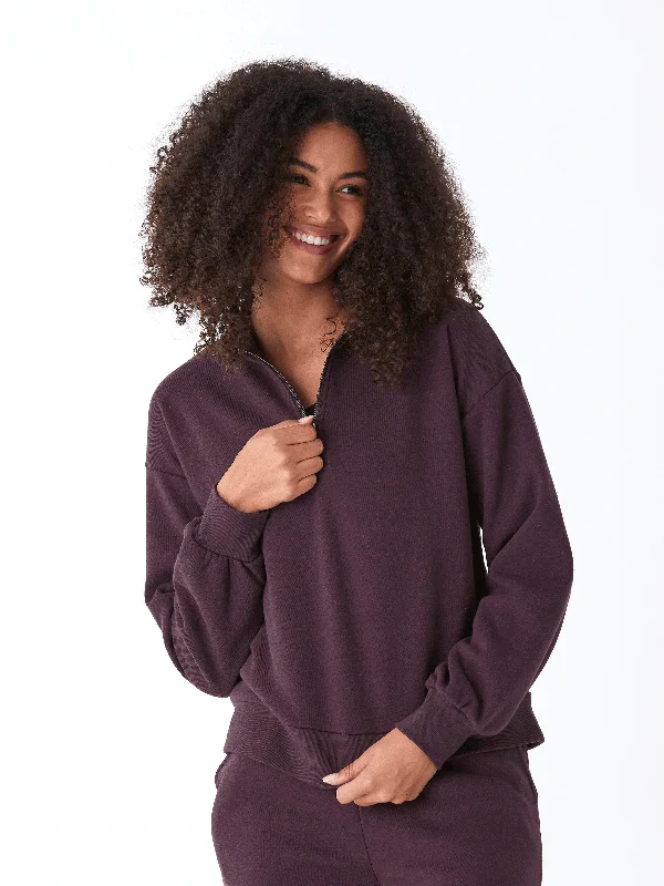 eco-friendly fitness hoodieConstance Tribend Fleece Half Zip Pullover