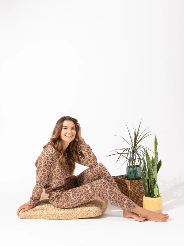 athletic casual sweatshirtCathy Leopard Print Oversized Crew