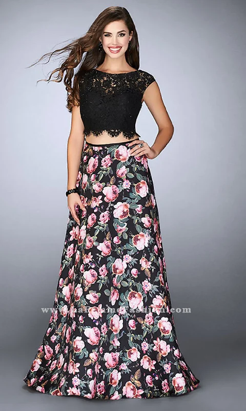 lace-up dressLace Up Back Two-Piece Prom Dress