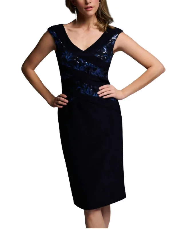 pleated dressSequin Dress In Midnight Blue