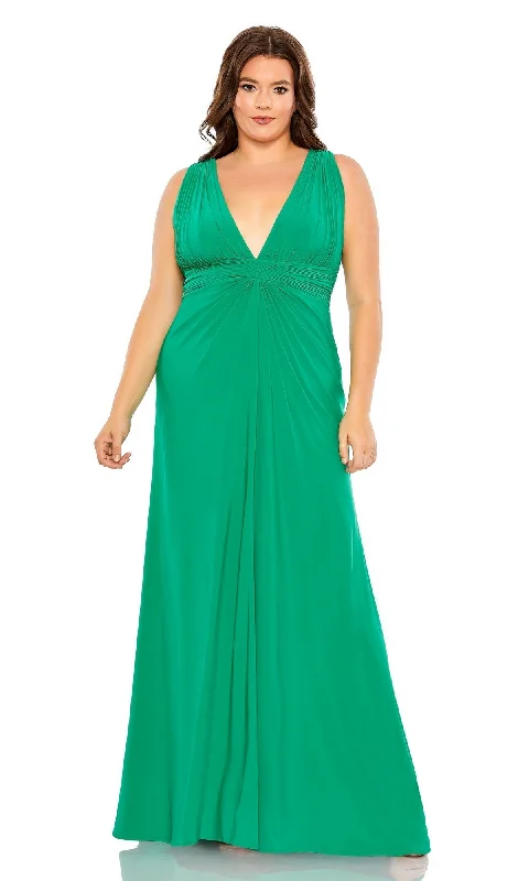 casual midi dressMac Duggal Long Plus-Size Formal Dress 68128